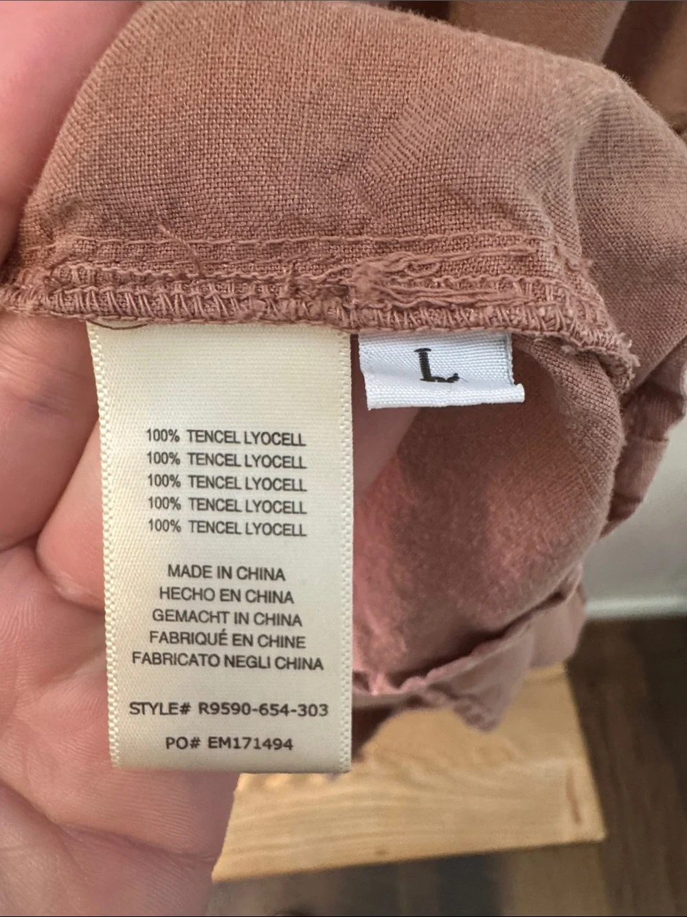 Anthropologie cloth & stone Button Front Blouse in Dusty Rose - Picture 6 of 8